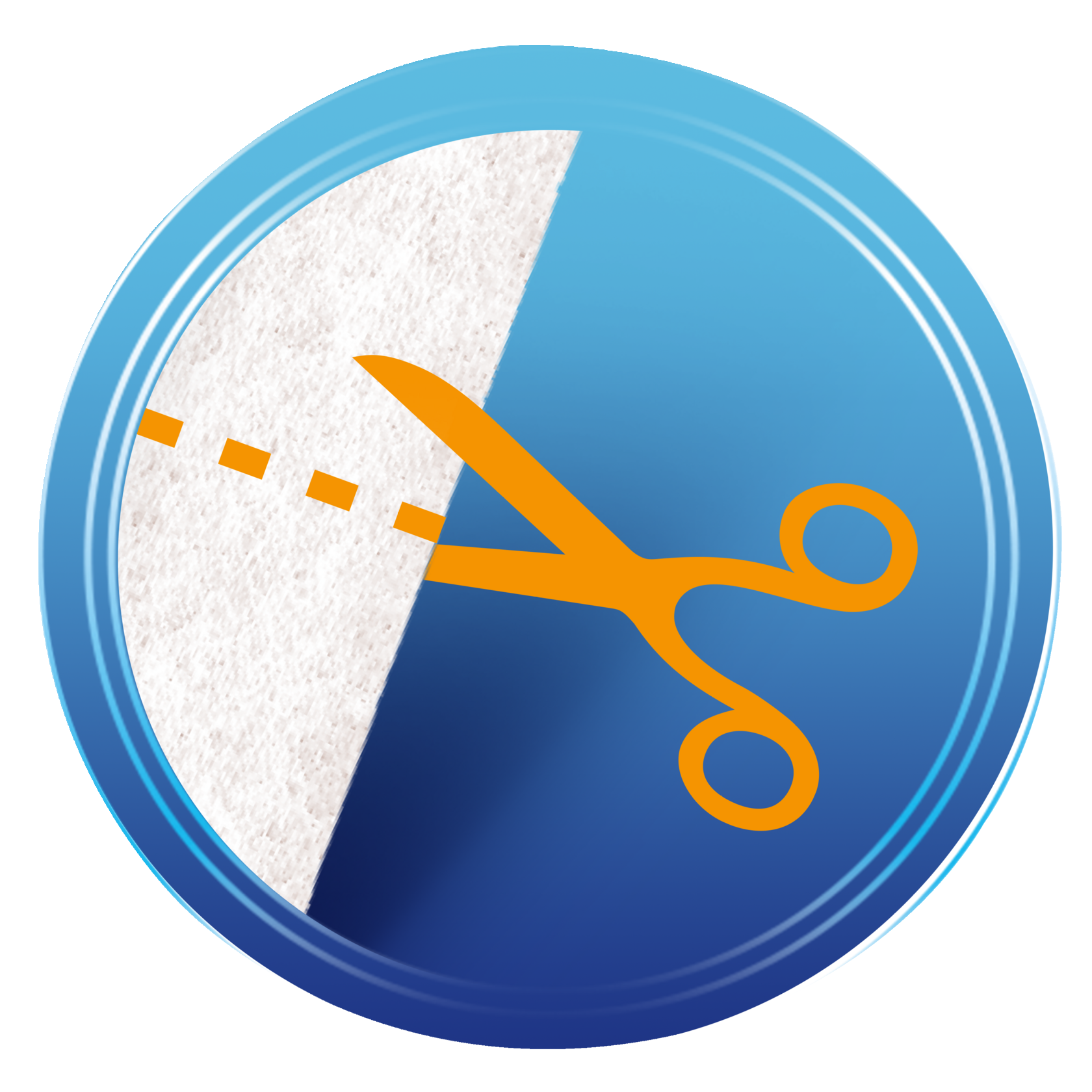 Filter wird passend zurecht geschnitten