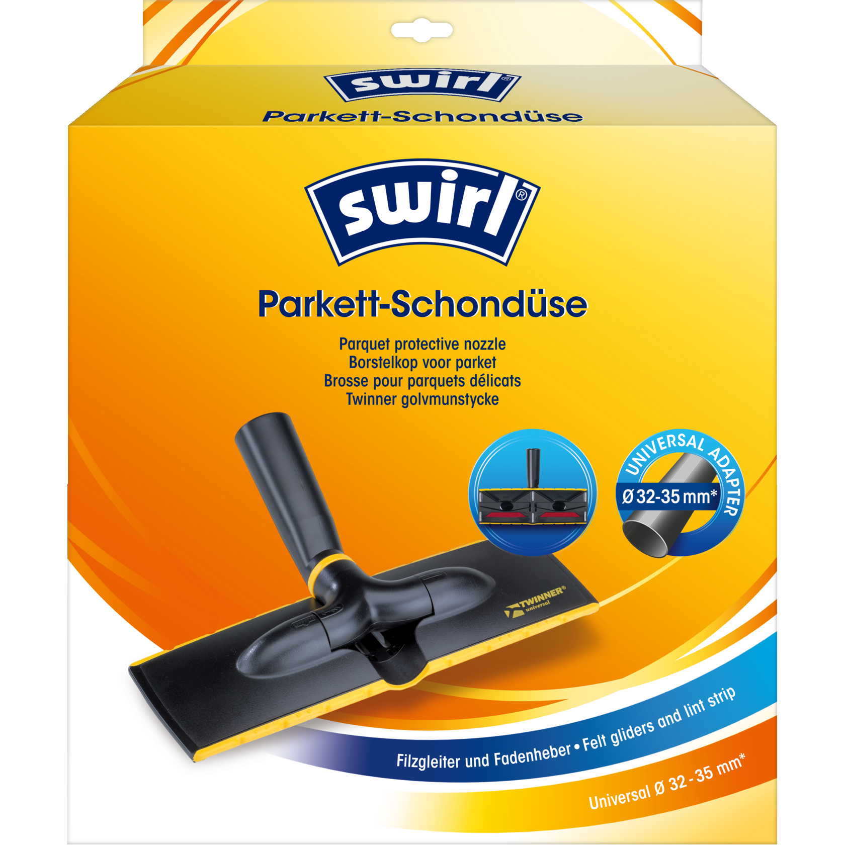 Swirl Parkett-Schondüse Verpackung Vorderseite