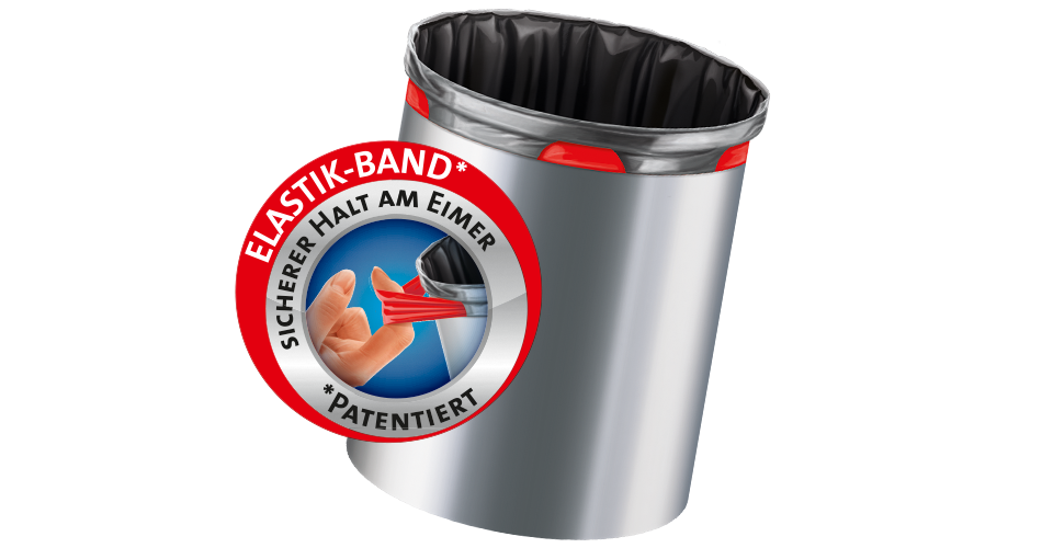 Fixierband-Müllbeutel Fixierband-Müllbeutel